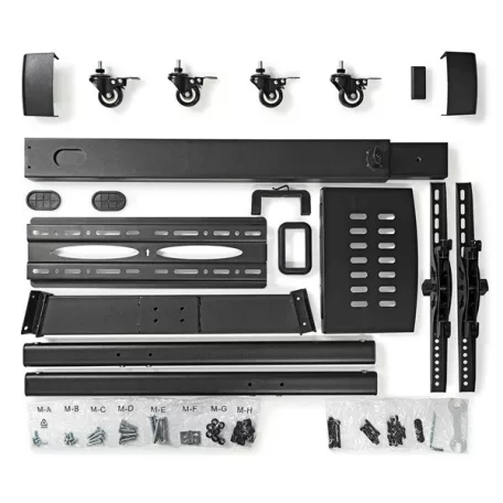 Nedis TVSM5100BK kerekes gurulós LCD TV/Monitor állvány (tartó konzol), 32"-55", szabadon álló, 35kg