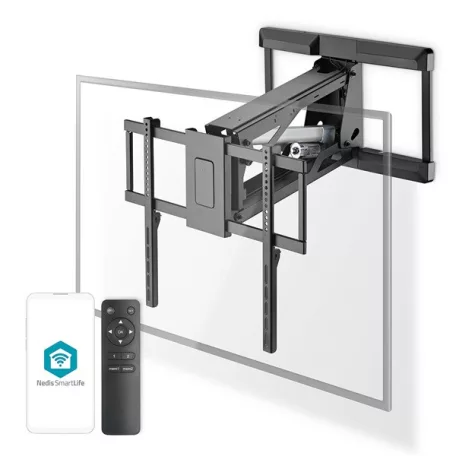 Nedis TVWM5880BK LCD TV / monitot motoros fali tartó konzol, 32-75", max. teherbírás 35 kg, távirányító