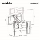 Nedis TVWM5880BK LCD TV / monitot motoros fali tartó konzol, 32-75", max. teherbírás 35 kg, távirányító