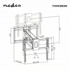 Nedis TVWM5880BK LCD TV / monitot motoros fali tartó konzol, 32-75", max. teherbírás 35 kg, távirányító
