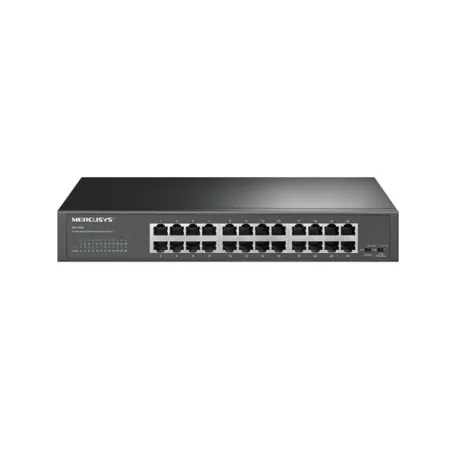 MERCUSYS Switch 24x1000Mbps, Fémházas Asztali/Rackes, MS124GS