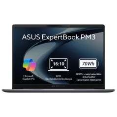   ASUS COM NB Expertbook PM3406CKA-LY0116, 14" WUXGA, Ryzen AI 7 350, 16GB, 1TB M.2, INT, NOOS, Szürke