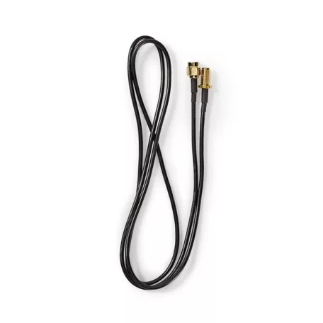 Nedis CSGL02210BK10 SMA kábel, RP SMA férfi, RP SMA női, Aranyozott, 50 Ohm, Egyetlen árnyékolt, 1 m