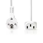 Nedis CEGL10000WT20 táp kábel IEC-320-C13, 3 x 0.75 mm˛ hossz 2m, fehér