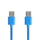 Nedis CCGP61000BU20 USB3.2 USB A dugó - USB-A dugó, 5 Gbps, 2m, (USB3.1, USB3.0, USB2.0)