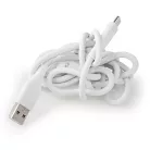 Nedis CCGB60800WT15 flexibilis USB A - USB C (USB-C) kábel, USB2.0, 15W, hossz 1,5m, fehér rugalmas szilikon