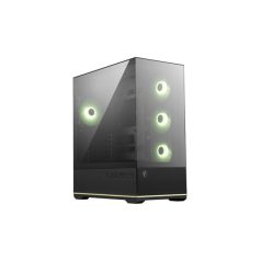   MSI Ház Micro ATX PANO 110R PZ, 4xARGB ventilátor, Tápegység nélkül, üvegfalú, fekete