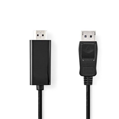 Nedis CCGL37100BK20 Displayport dugó - HDMI dugó kábel 1080p, 2m