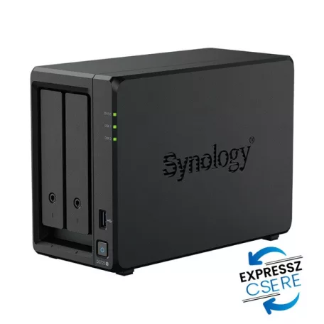SYNOLOGY NAS 2 fiókos DS725+  AMD Ryzen R1600 2x2,6GHz, 4GB DDR4 ECC RAM, 1x1Gbps, 1x2,5Gbps 1xUSB3.2Gen1