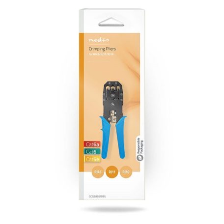 Nedis CCGB89510BU UTP (szerelő) krimpelő fogó RJ45, RJ11, RJ10
