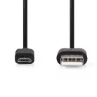 Nedis CCGL60500BK20 USB 2.0  USB-A dugó  - USB Micro-B dugó  11 W 480 Mbps, 2m