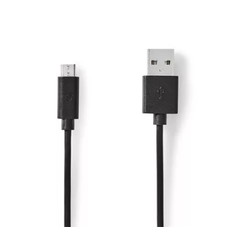 Nedis CCGL60500BK10 USB 2.0  USB-A dugó  - USB Micro-B dugó  10 W 480 Mbps, 1m