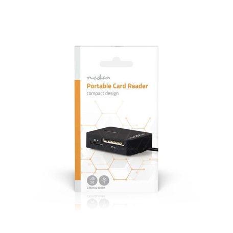 Nedis CRDRU2300BK kártyaolvasó minden az 1-ben, M2/MS/MS-PRO/MS-DUO(PRO)/MICRO-SD(HC)/SD(-HC)/MMC/RS-MMC/MINI-SD(-HC)