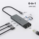 TP-LINK USB Type-C HUB 6 portos 1xHDMI + 1xLAN + 1xPD 100W + 1xUSB-C, 2xUSB, UH6120C