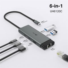   TP-LINK USB Type-C HUB 6 portos 1xHDMI + 1xLAN + 1xPD 100W + 1xUSB-C, 2xUSB, UH6120C