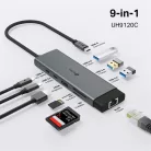 TP-LINK USB Type-C HUB 9 portos 1xHDMI + 1xLAN + 1xPD 100W + 1xUSB-C, 3xUSB +2xKártyaolvasó, UH9120C