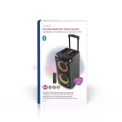Nedis SPPT2480BK bluetooth hangszóró, hangfal, 2x 5.25" mélynyomó, 2 x 2" magassugárzó, 240W, 5 óra lejátszási idő, akku