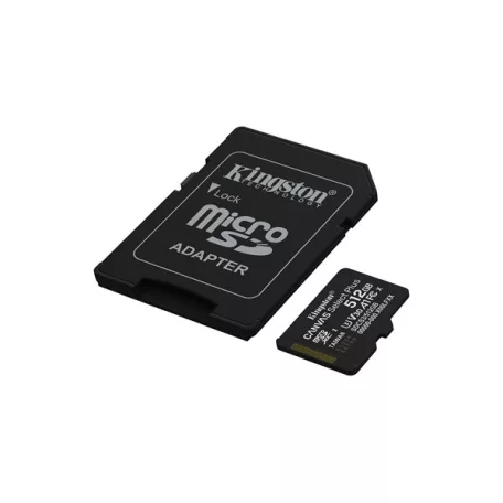 KINGSTON Memóriakártya MicroSDXC 512GB Canvas Select Plus Gen3 150R A1 + Adaprer