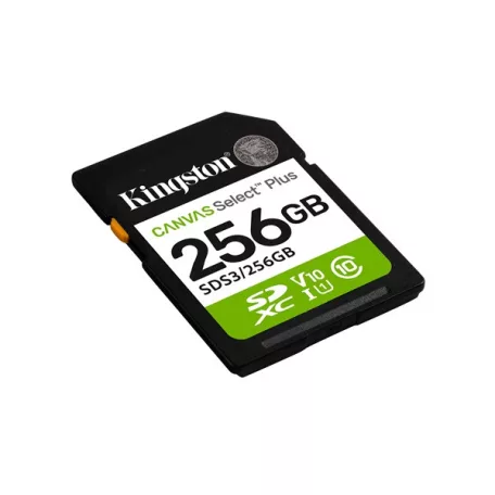 KINGSTON Memóriakártya SDXC 256GB Canvas Select Plus Gen3 150R C10 UHS-I U1 V10