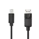 Nedis CCGL37400BK20 mini Displayport1.2 kábel, Display port dugó, 21.6 Gbps, 2m