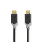 Nedis CCBW64700AT10 USB3.2 Gen 1 USB-C (USB C) dugó - dugó, 60 W, 4K@60Hz, 5 Gbps, 1m