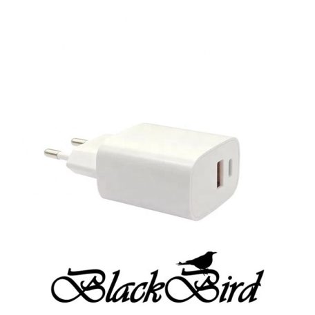 BLACKBIRD Hálózati Adapter T131 25W, Fehér