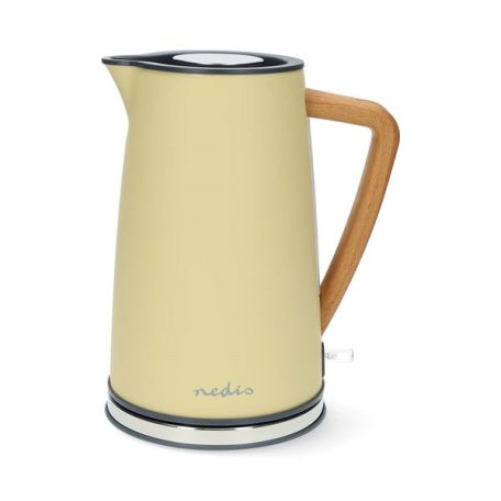 Nedis KAWK510EYW puha tapintású, prémium vízforraló, rejtett fűtőszál, 2200W, Strix® vezérlő,  1.7 l, sárga