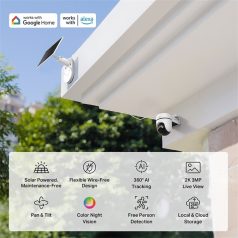   TP-LINK Wireless Kamera Cloud beltéri/kültéri + Okos Solar Panel IP65, TAPO C610 KIT