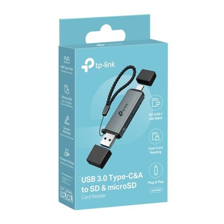 TP-LINK Kártya Olvasó USB 3.0 Type-C/A to SD & MicroSD 3.0, UA430D