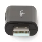 Nedis CRDRU2110BK USB2.0 - USBC kártyaolvasó microSD (TF) / microSDHC (TF) / microSDXC (TF) / SD / SDHC / SDXC