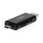 Nedis CRDRU2110BK USB2.0 - USBC kártyaolvasó microSD (TF) / microSDHC (TF) / microSDXC (TF) / SD / SDHC / SDXC
