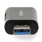Nedis CRDRU3110BK USB3.2 Gen1 - USBC kártyaolvasó microSD (TF) / microSDHC (TF) / microSDXC (TF) / SD / SDHC / SDXC