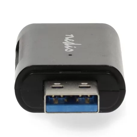 Nedis CRDRU3110BK USB3.2 Gen1 - USBC kártyaolvasó microSD (TF) / microSDHC (TF) / microSDXC (TF) / SD / SDHC / SDXC