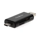 Nedis CRDRU3110BK USB3.2 Gen1 - USBC kártyaolvasó microSD (TF) / microSDHC (TF) / microSDXC (TF) / SD / SDHC / SDXC