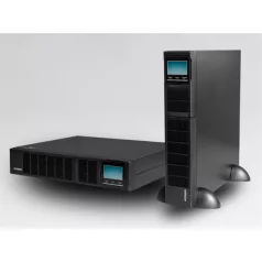   iPOWER UPS, 1000VA, 1000W, 8x IEC C13, SNMP/USB/RS-232, szünetmentes tápegység, LCD kijelző, AVR, online, Rack/Tower