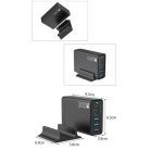 BLACKBIRD Hálózati Töltő GAN 135W 3xUSB-C 20W + 3xUSB 5V, Fekete