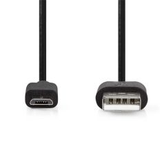   Nedis CCGL60500BK30 USB 2.0  USB-A dugó  - USB Micro-B dugó  11 W 480 Mbps, 3m