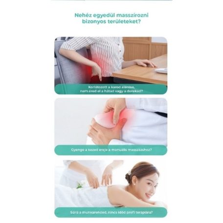 KICA EVO Mini FY4674 masszázspisztoly, teleszkópos, állítható fejdőlésszög, 5 cserélhető fej, 11 óra üzemidő