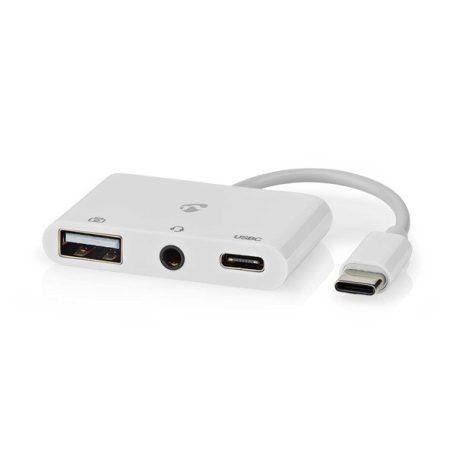Nedis CCGB64790WT01 USB-C multiport, USB C - USB-A anya / USB- anya / 3,5 mm-es anya
