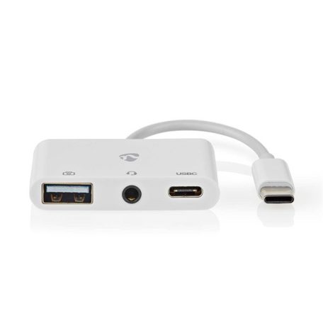 Nedis CCGB64790WT01 USB-C multiport, USB C - USB-A anya / USB- anya / 3,5 mm-es anya