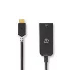 Nedis CCBW64952AT02 USB-C 3.2 Gen 1, 1000 Mbps,  USB C apa - RJ45 anya, 0,20 m