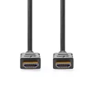 Nedis CVGL34060BK05 ultra HD HDMI kábel, HDMI dugó - dugó, 4K@60Hz, ARC, 18 Gbps, aranyozott csatlakozók, hossz 0,5m
