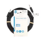 Nedis CAGL22000BK50 sztereo audio kábel, 3,5 mm jack dugó - 3,5 mm jack dugó, 5m