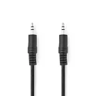 Nedis CAGL22000BK50 sztereo audio kábel, 3,5 mm jack dugó - 3,5 mm jack dugó, 5m
