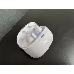  JBL Tune Beam 2 TWS Bluetooth fülfallgató mikrofonnal, USB-C, 100dB, In-Ear, 16 ohm, tölthető 2 óra, 65 mAh, fehér