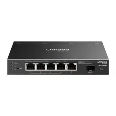   TP-LINK Switch 5x1000Mbps(4xPOE+) + 1xGigabit SFP, Menedzselhető, SG2206MP