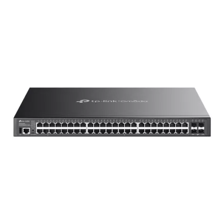 TP-LINK Switch 8x1000Mbps(8xPOE++) + 40x1000Mbps(40xPOE+) + 4x10Gbps SFP+ + 1xkonzol port, Menedzselhető, SG5452XMPP