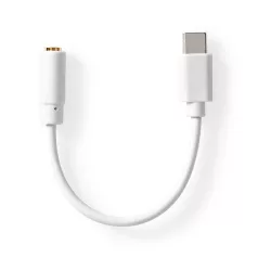   Nedis CCGB65950WT01 USB-C (USB C) dugó - 3,5 mm sztereo jack aljzat, aranyozott, 0,10m