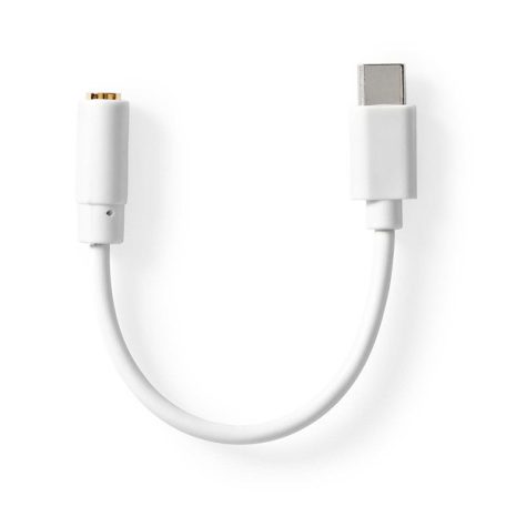 Nedis CCGB65950WT01 USB-C (USB C) dugó - 3,5 mm sztereo jack aljzat, aranyozott, 0,10m