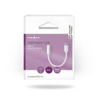 Nedis CCGB65950WT01 USB-C (USB C) dugó - 3,5 mm sztereo jack aljzat, aranyozott, 0,10m